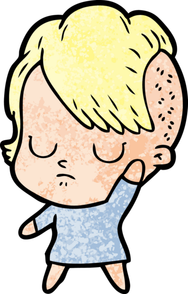 Bir insan tarafından çizilmiş karikatür kadın.