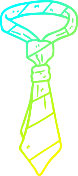 Bir insanın çizdiği karikatür ofis kravatının soğuk gradyan çizgisi.