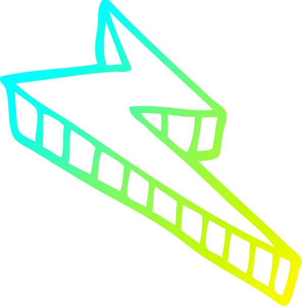 Bir insan tarafından çizilmiş bir karikatür desenli yıldırım çizimi.