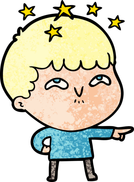 çizgi film bir insan tarafından çizilmiş hayret verici çocuk.