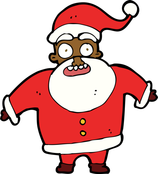 Karikatür bir insan tarafından çizilen Noel Baba 'yı şok etti.