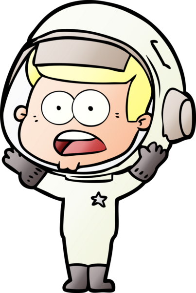 Karikatür bir insan tarafından çizilen astronotu şaşırttı.