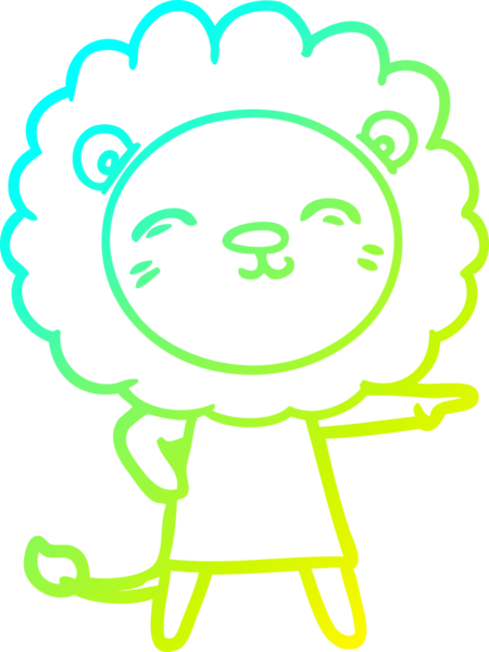 Bir insan tarafından çizilmiş karikatür aslanı çizimi.