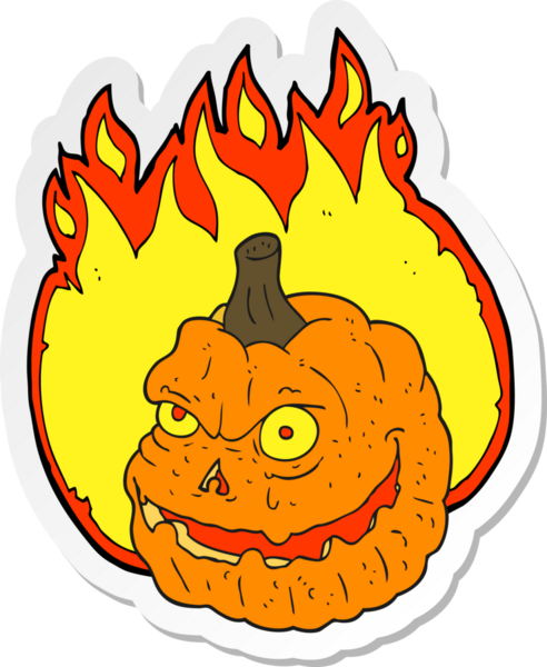 Bir insan tarafından çizilmiş ürkütücü bir balkabağının çıkartması.