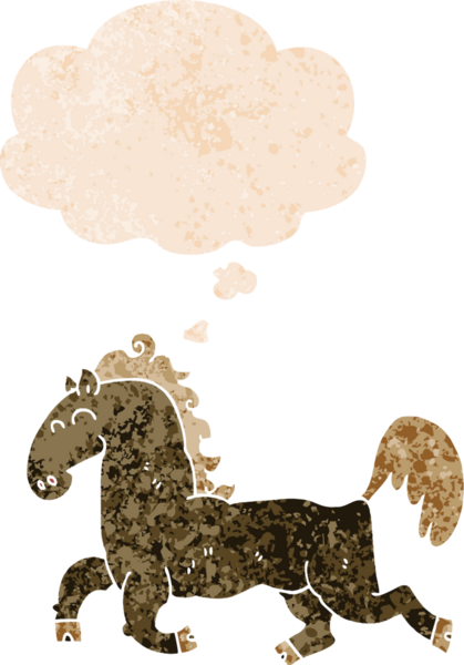 Düşünce baloncuğu ile çizgi film aygırı grunge sıkıntılı retro dokuma bir insan tarafından çizilmiş