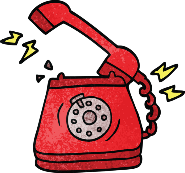 bir insan tarafından çizilmiş eski bir çevirmeli telefon karalaması