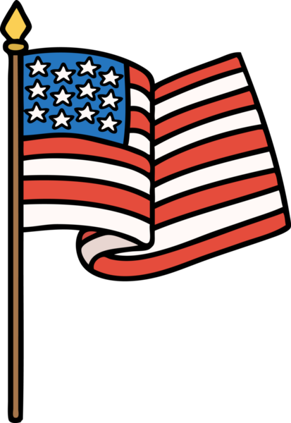 Amerikan bayrağının geleneksel stiliyle bir insan tarafından çizilmiş dövme.