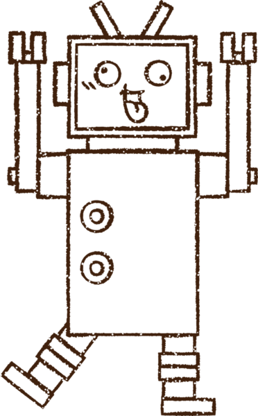 Robot Kömür Bir insan tarafından çizilmiş