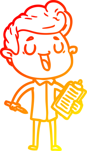 Bir insan tarafından çizilmiş mutlu bir çizgi film karakteri çizimi.