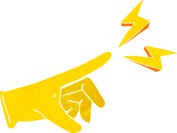 Bir insan tarafından çizilmiş lastik eldiven.