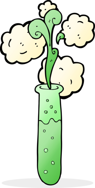 bir insan tarafından çizilmiş karikatür bilim test tüpü