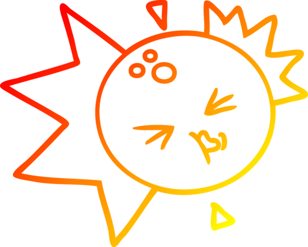 Bir insan tarafından çizilmiş bir bowling topunun sıcak çizgi çizimi