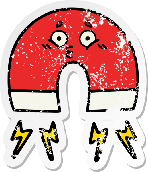 Bir insan tarafından çizilmiş şirin bir karikatür mıknatısı.