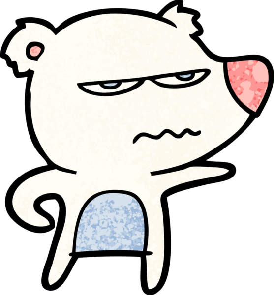 Bir insan tarafından çizilmiş kutup ayısı karikatürü