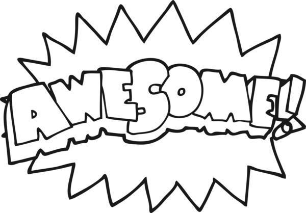 Bir insan tarafından çizilmiş siyah beyaz bir çizgi film.