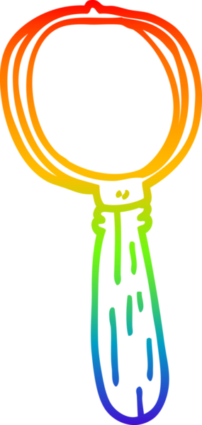 gökkuşağı gradyan çizgi çizimi bir insan tarafından çizilmiş bir çizgi büyüteç