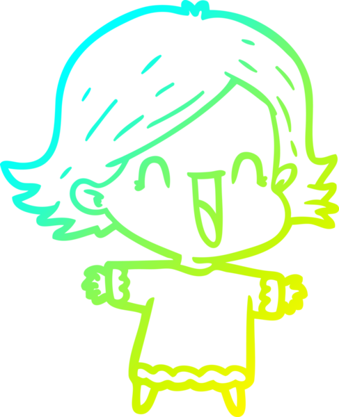 Bir insan tarafından çizilmiş mutlu bir karikatür çizimi.