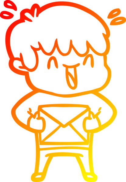 Bir insan tarafından çizilmiş gülen bir çizgi film karakteri çizimi