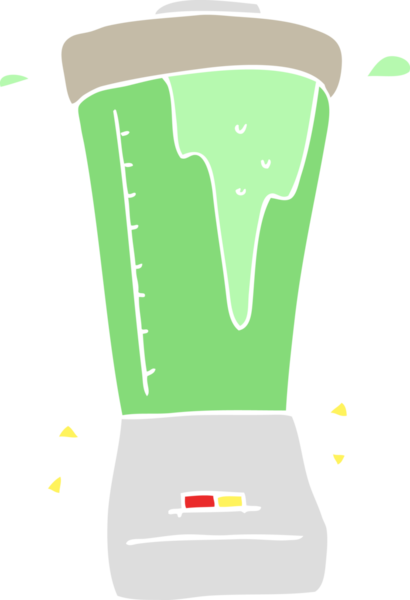 Bir insan tarafından çizilen karıştırıcının düz renk çizimi