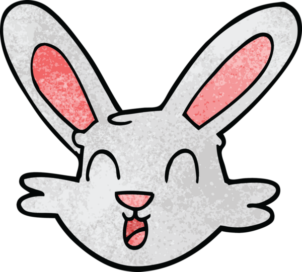 Bir insan tarafından çizilmiş şirin tavşan.