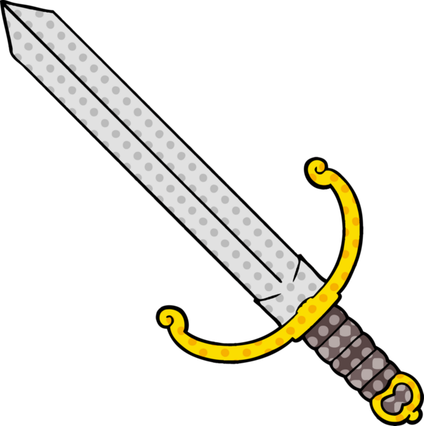 Bir insan tarafından çizilmiş bir kılıç.