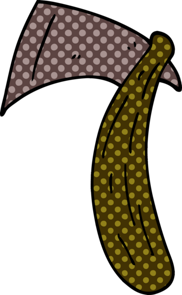 Bir insan tarafından çizilmiş viking baltası.