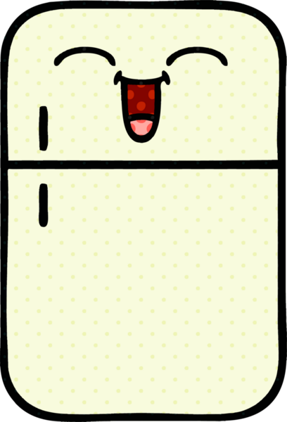 Bir insan tarafından çizilmiş buzdolabı karikatürü.