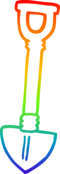 gökkuşağı gradyan çizgi çizimi bir insan tarafından çizilmiş kürek