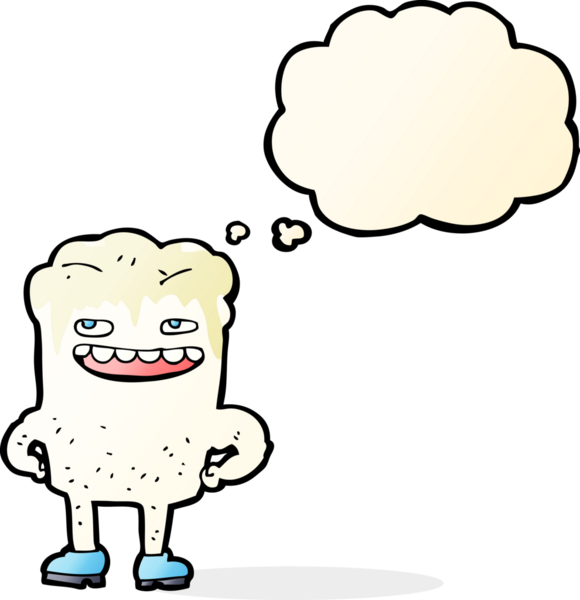 Bir insan tarafından çizilmiş kötü dişli bir çizgi film.