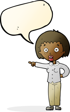 Bir insan tarafından çizilmiş konuşma balonuyla şok olmuş bir karikatür.