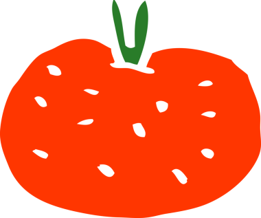 Bir insan tarafından çizilmiş organik portakal karalaması.