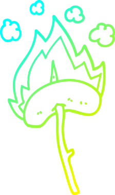 Bir insan tarafından çizilmiş bir sosislinin soğuk gradyan çizimi