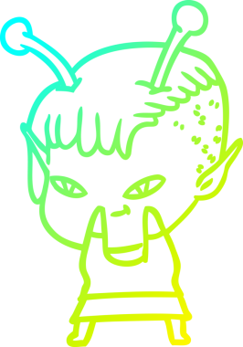 Bir insan tarafından çizilmiş, soğuk bir çizgi roman çizimi.