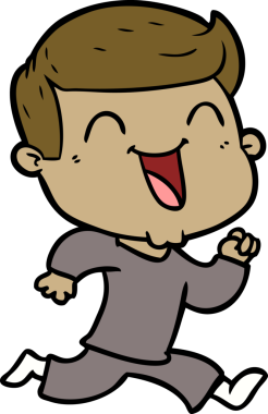 Bir insan tarafından çizilmiş mutlu bir adam.