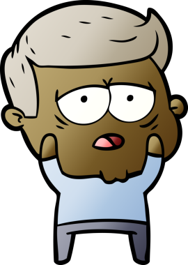 Bir insan tarafından çizilmiş yorgun bir adam.