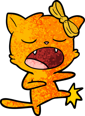 Bir insan tarafından çizilmiş tekme kedisi.