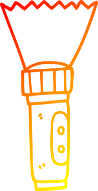 Bir insan tarafından çizilmiş bir elektrik fenerinin sıcak çizgi çizimi