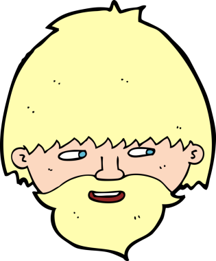 Bir insan tarafından çizilmiş sakallı bir adam.