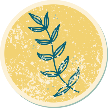 Bir insan tarafından çizilmiş defne defne resminin sembolik bir dövmesi var.