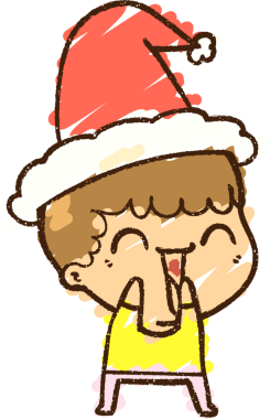 Bir insan tarafından çizilen Noel Adam Tebeşiri