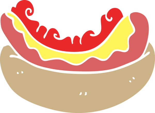 Bir insan tarafından çizilmiş sosisli sandviç.