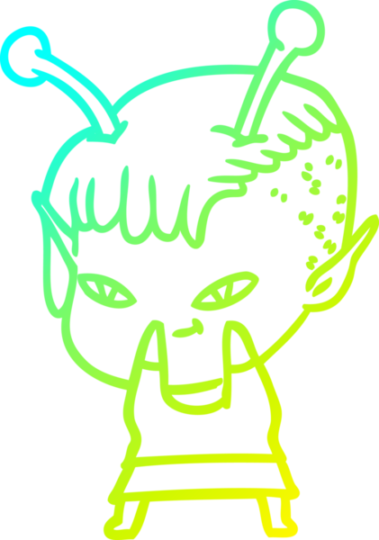 Bir insan tarafından çizilmiş, soğuk bir çizgi roman çizimi.