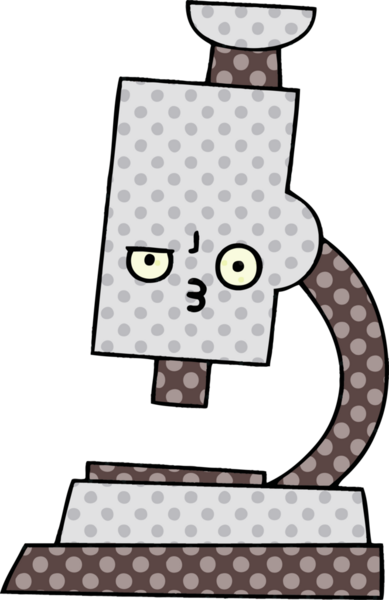 bir insan tarafından çizilmiş mikroskop tarzı çizgi roman