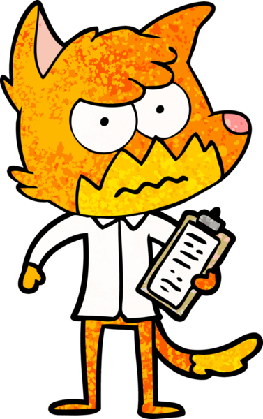 Bir insan tarafından çizilmiş bir tilki.