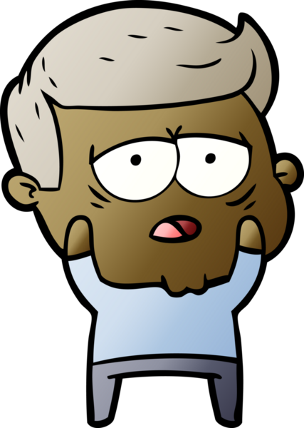 Bir insan tarafından çizilmiş yorgun bir adam.