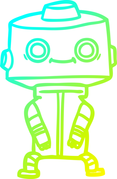 Bir insan tarafından çizilmiş soğuk gradyan robot çizimi