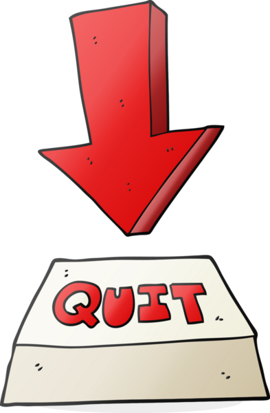 Bir insan tarafından çizilmiş serbest çizim çizgi film çıkış düğmesi