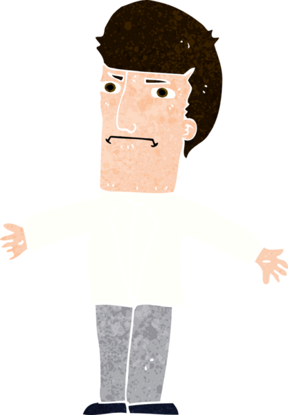 Bir insan tarafından çizilmiş bir karikatür.