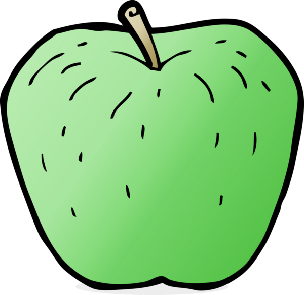bir insan tarafından çizilmiş elma karikatürü