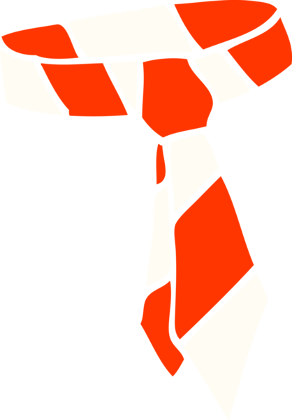 Bir insan tarafından çizilmiş karalama çizgili bir kravat.